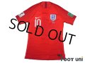 England 2018 Away Authentic Shirt #10 Raheem Sterling FIFA World Cup 2018 Russia Patch/Badge