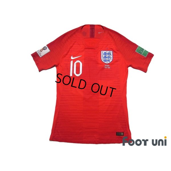 Photo1: England 2018 Away Authentic Shirt #10 Raheem Sterling FIFA World Cup 2018 Russia Patch/Badge