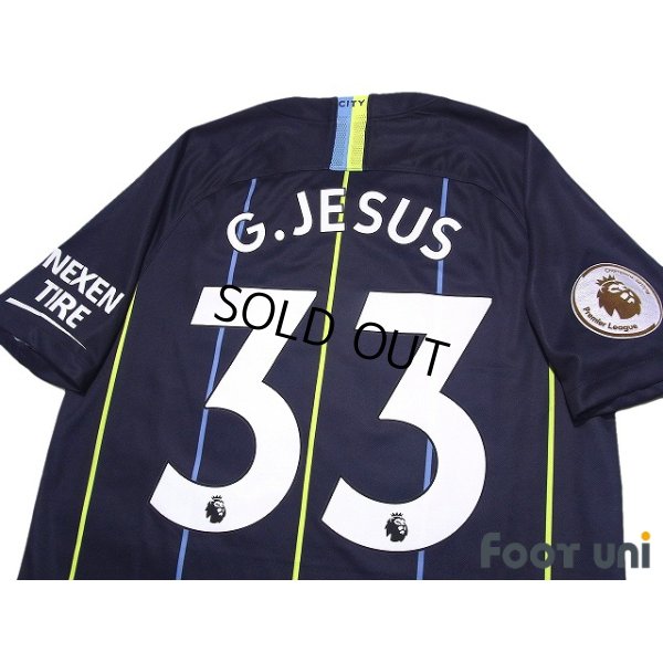 Photo4: Manchester City 2018-2019 Away Shirt #33 Gabriel Jesus Premier League Patch/Badge w/tags