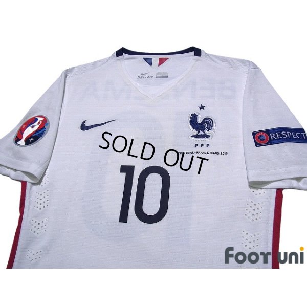 Photo3: France 2015 Away Authentic Shirt #10 Karim Benzema