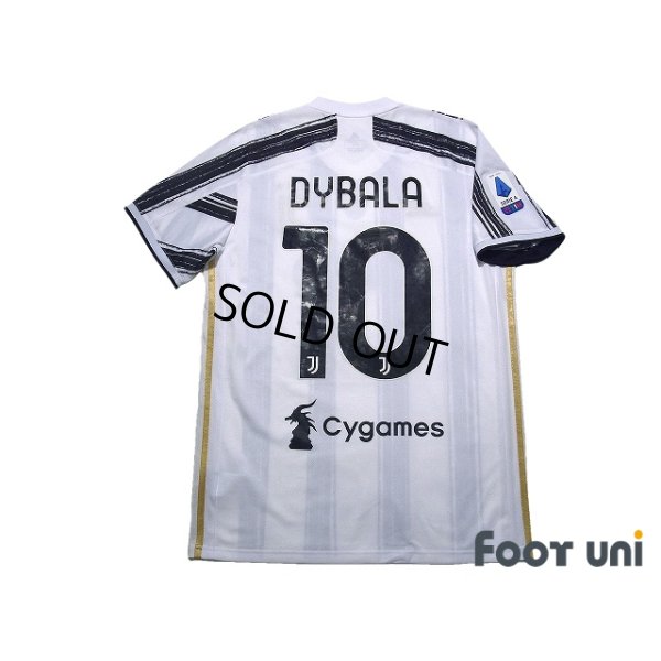 Photo2: Juventus 2020-2021 Home Shirt #10 Paulo Dybala Scudetto Patch/Badge