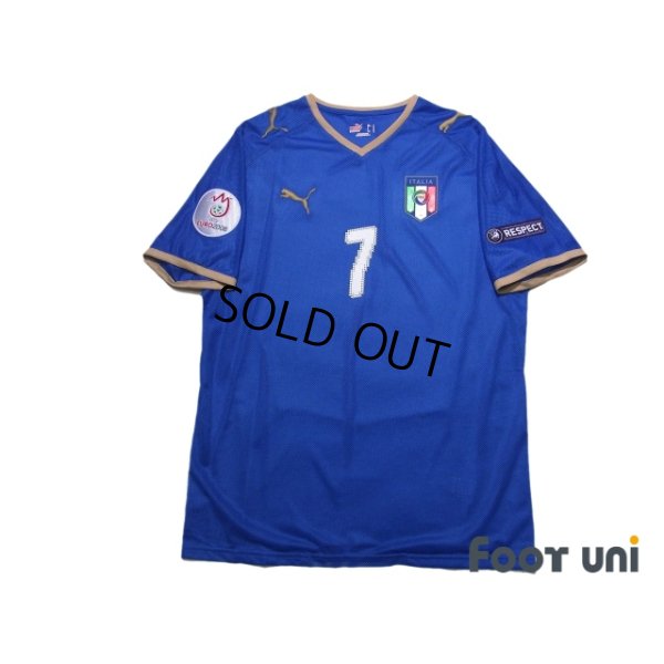 Photo1: Italy Euro 2008 Home Shirt #7 Alessandro Del Piero Euro2008 Patch/Badge