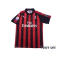 Photo1: AC Milan 2018-2019 Home Shirt #10 Hakan Calhanoglu Serie A Patch/Badge (1)