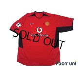 Manchester United 2002-2004 Home Shirt #10 van Nistelrooy Champions League Patch/Badge