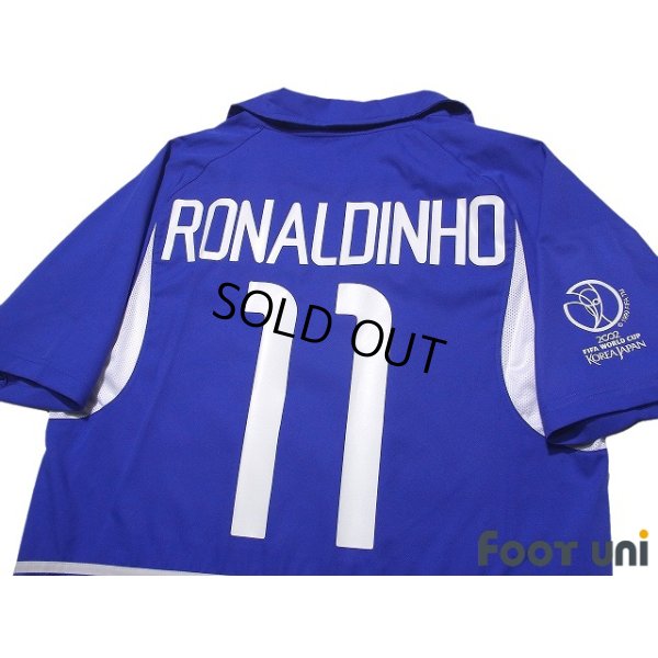 Photo4: Brazil 2002 Away Shirt #11 Ronaldinho 2002 FIFA World Cup Korea Japan Patch/Badge