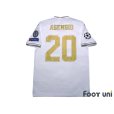 Photo2: Real Madrid 2019-2020 Home Shirt #20 Marco Asensio Champions League Patch/Badge (2)