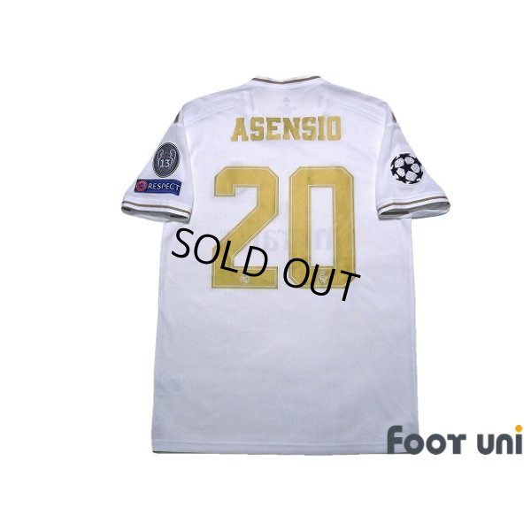 Photo2: Real Madrid 2019-2020 Home Shirt #20 Marco Asensio Champions League Patch/Badge