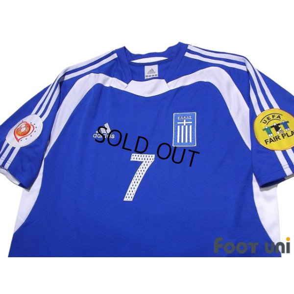 Photo3: Greece Euro 2004 Away Shirt #7 Theodoros Zagorakis UEFA Euro 2004 Patch/Badge UEFA Fair Play Patch/Badge