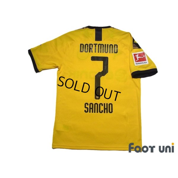 Photo2: Borussia Dortmund 2019-2020 Home Shirts #7 Jadon Sancho 110th Anniversary Bundesliga Patch/Badge w/tags