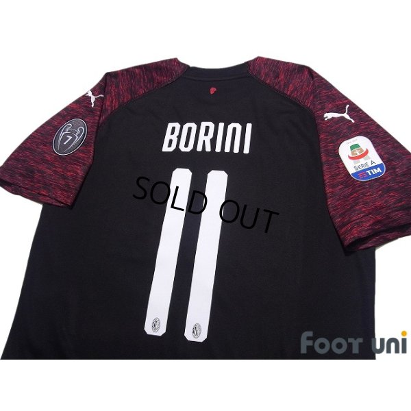 Photo4: AC Milan 2018-2019 Third Shirt #11 Fabio Borini Lega Calcio Patch/Badge w/tags