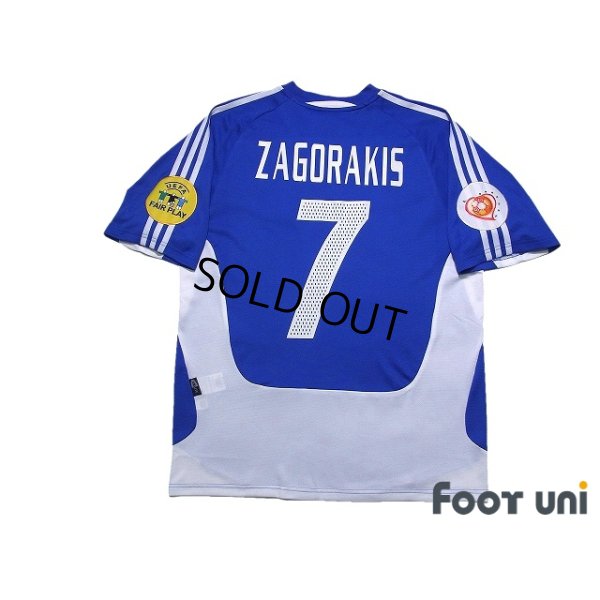 Photo2: Greece Euro 2004 Away Shirt #7 Theodoros Zagorakis UEFA Euro 2004 Patch/Badge UEFA Fair Play Patch/Badge