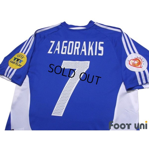 Photo4: Greece Euro 2004 Away Shirt #7 Theodoros Zagorakis UEFA Euro 2004 Patch/Badge UEFA Fair Play Patch/Badge