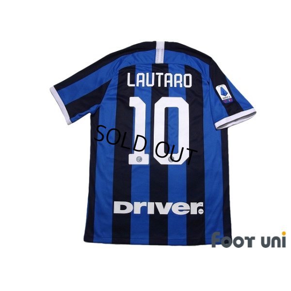 Photo2: Inter Milan 2019-2020 Home Shirt #10 Lautaro Martinez Lega Calcio Patch/Badge