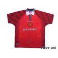 Photo1: Manchester United 1996-1998 Home Shirt (1)