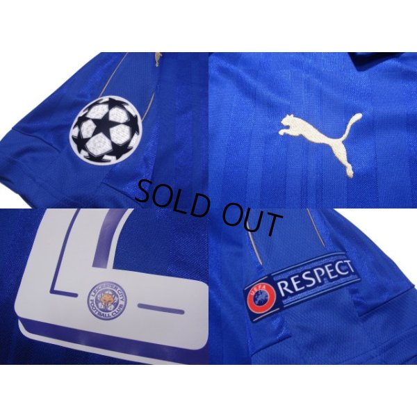 Photo7: Leicester City 2016-2017 Home Shirt #20 Shinji Okazaki Champions League Patch/Badge Respect Patch/Badge w/tags