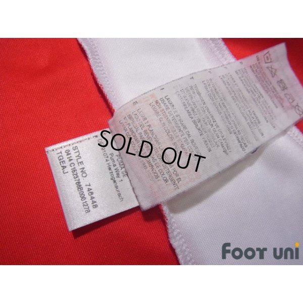 Photo8: Arsenal 2014-2015 Home Long Sleeve Shirt #18 Nacho Monreal