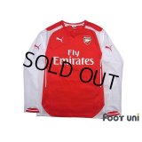 Arsenal 2014-2015 Home Long Sleeve Shirt #18 Nacho Monreal