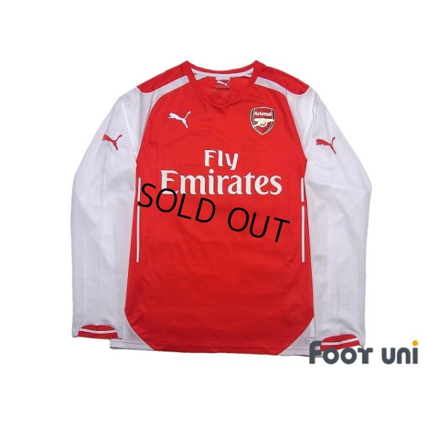 Photo1: Arsenal 2014-2015 Home Long Sleeve Shirt #18 Nacho Monreal