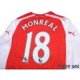 Photo4: Arsenal 2014-2015 Home Long Sleeve Shirt #18 Nacho Monreal