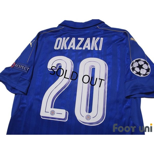 Photo4: Leicester City 2016-2017 Home Shirt #20 Shinji Okazaki Champions League Patch/Badge Respect Patch/Badge w/tags