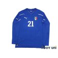 Photo1: Italy 2010 Home Long Sleeve Shirt #21 Andrea Pirlo (1)