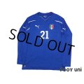 Italy 2010 Home Long Sleeve Shirt #21 Andrea Pirlo