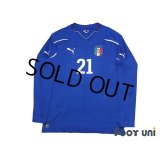 Italy 2010 Home Long Sleeve Shirt #21 Andrea Pirlo
