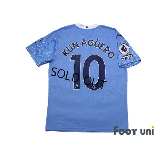 Photo2: Manchester City 2020-2021 Home Shirt #10 Aguero Premier League Patch/Badge w/tags