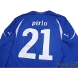Photo4: Italy 2010 Home Long Sleeve Shirt #21 Andrea Pirlo
