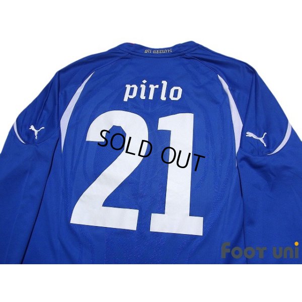 Photo4: Italy 2010 Home Long Sleeve Shirt #21 Andrea Pirlo