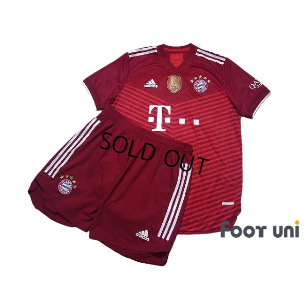 Photo1: Bayern Munich 2021-2022 Home Authentic Shirt #9 Lewandowski Shorts Set