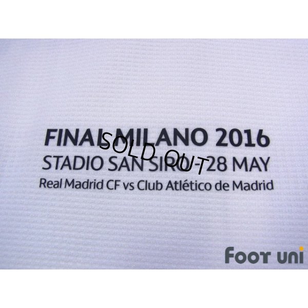 Photo6: Real Madrid 2015-2016 Home Long Sleeve Shirt #15 Daniel Carvajal Champions League Patch/Badge