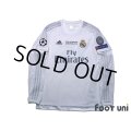 Real Madrid 2015-2016 Home Long Sleeve Shirt #15 Daniel Carvajal Champions League Patch/Badge