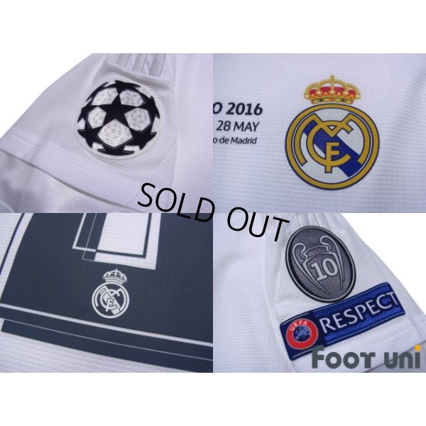 Photo7: Real Madrid 2015-2016 Home Long Sleeve Shirt #15 Daniel Carvajal Champions League Patch/Badge