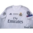 Photo3: Real Madrid 2015-2016 Home Long Sleeve Shirt #15 Daniel Carvajal Champions League Patch/Badge