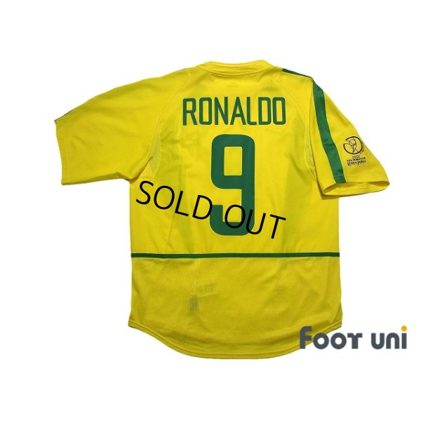 Photo2: Brazil 2002 Home Shirt #9 Ronaldo 2002 FIFA World Cup Korea Japan Patch/Badge