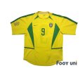 Photo1: Brazil 2002 Home Shirt #9 Ronaldo 2002 FIFA World Cup Korea Japan Patch/Badge (1)