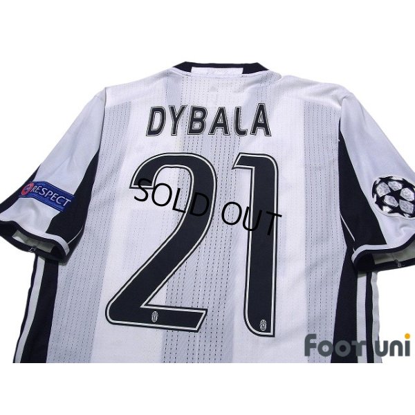 Photo4: Juventus 2016-2017 Home Authentic Shirt #21 Paulo Dybala Champions League Patch/Badge