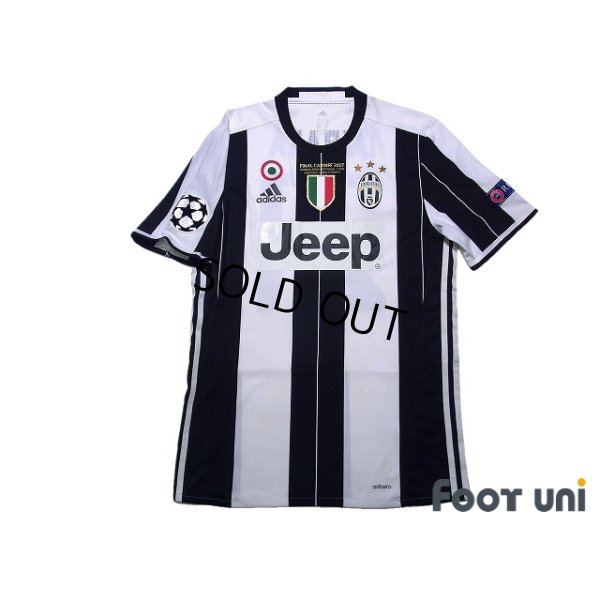 Photo1: Juventus 2016-2017 Home Authentic Shirt #21 Paulo Dybala Champions League Patch/Badge