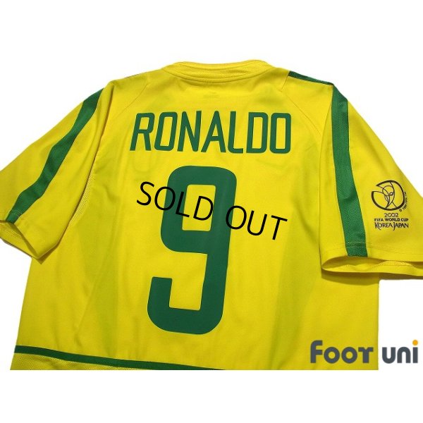 Photo4: Brazil 2002 Home Shirt #9 Ronaldo 2002 FIFA World Cup Korea Japan Patch/Badge