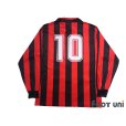 Photo2: AC Milan 1992-1993 Home Long Sleeve Shirt #10 Scudetto Patch/Badge (2)