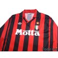 Photo3: AC Milan 1992-1993 Home Long Sleeve Shirt #10 Scudetto Patch/Badge