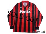 AC Milan 1992-1993 Home Long Sleeve Shirt #10 Scudetto Patch/Badge