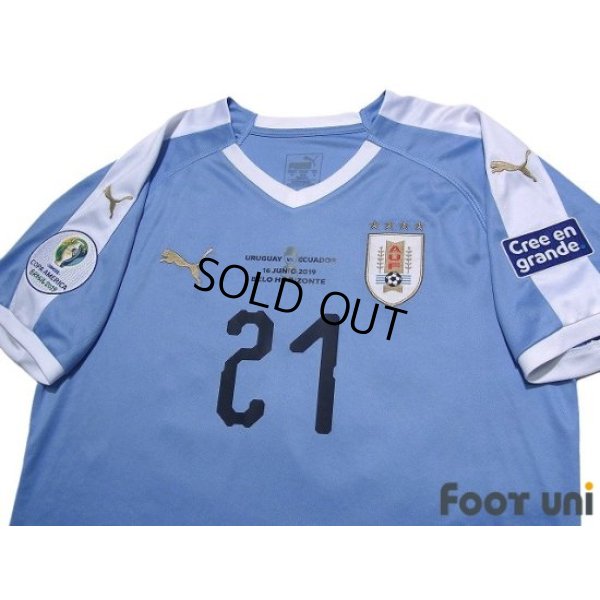 Photo3: Uruguay 2019 Home Shirt #21 Edinson Cavani Copa America brazil 2019 Patch/Badge