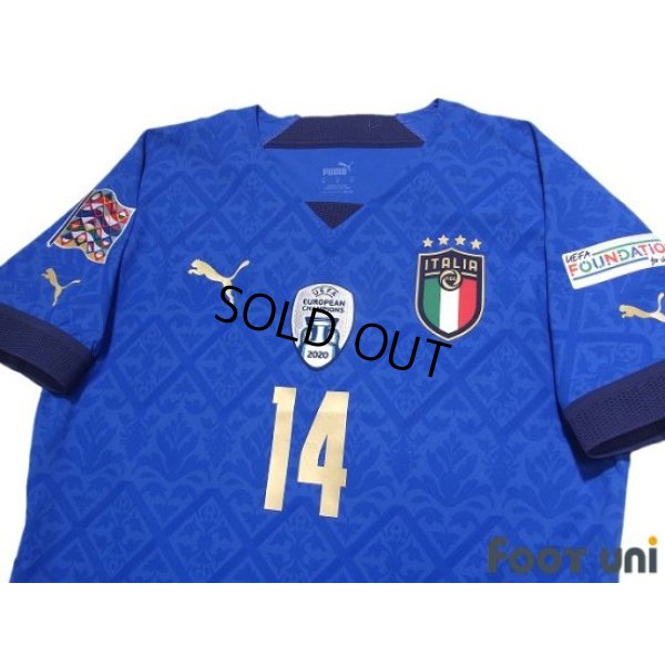 Photo3: Italy 2021 Home Authentic Shirt #14 Federico Chiesa w/tags