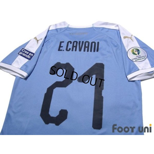 Photo4: Uruguay 2019 Home Shirt #21 Edinson Cavani Copa America brazil 2019 Patch/Badge