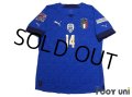 Italy 2021 Home Authentic Shirt #14 Federico Chiesa w/tags