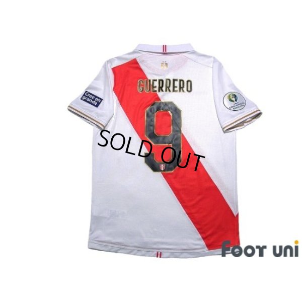 Photo2: Peru 2019 Home Shirt #9 Paolo Guerrero Copa America Brazil 2019 Patch/Badge w/tags