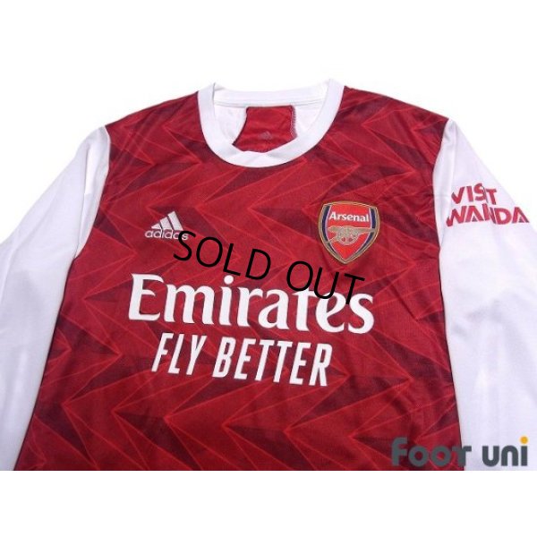 Photo3: Arsenal 2020-2021 Home Long Sleeve Shirt