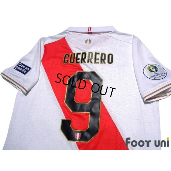 Photo3: Peru 2019 Home Shirt #9 Paolo Guerrero Copa America Brazil 2019 Patch/Badge w/tags